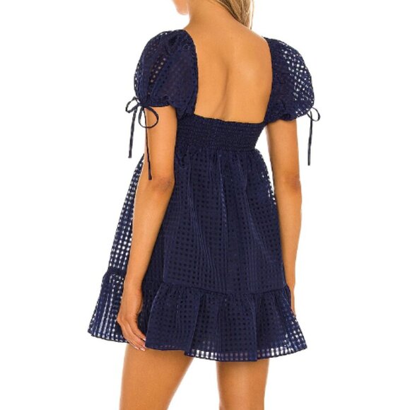 Amanda Uprichard Sicily Dress Navy Blue - Picture 5 of 8